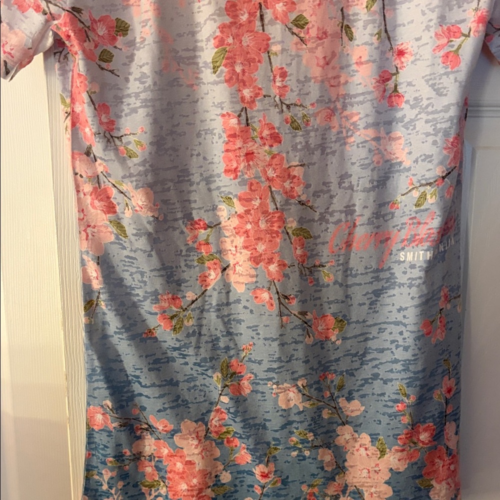 Blue 84 Pink and Blue Floral Women's Tee - Picture 4 of 7